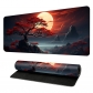 Eco-friendly Red Moon Mouse Pad 4mm Thickness for Gaming Keyboard USB Anti-slip Rubber Base Desk Mat